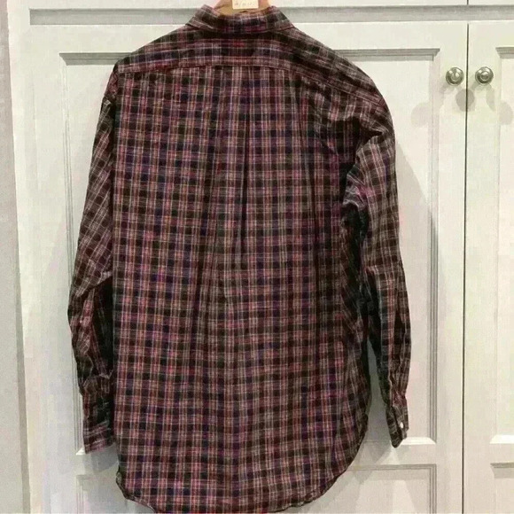 Ralph Lauren Shirt Blake Size Large Red Black Plaid Mens Button Down Long Sleeve - Picture 2 of 3